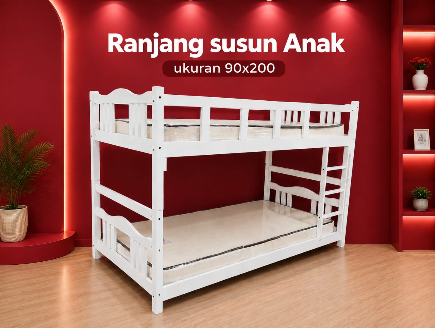 Ranjang Susun Kayu 90x200 Furnitologi